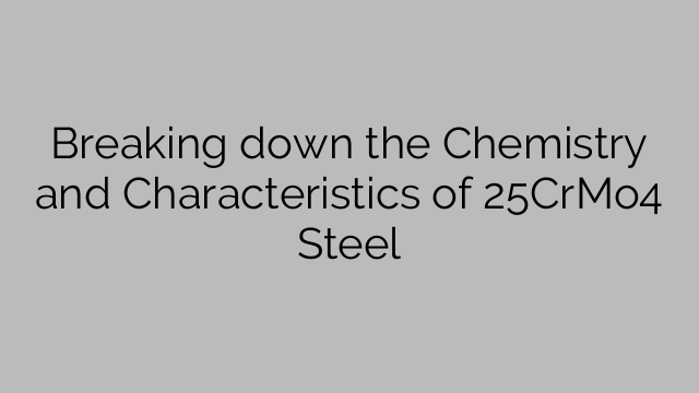 Breaking down the Chemistry and Characteristics of 25CrMo4 Steel