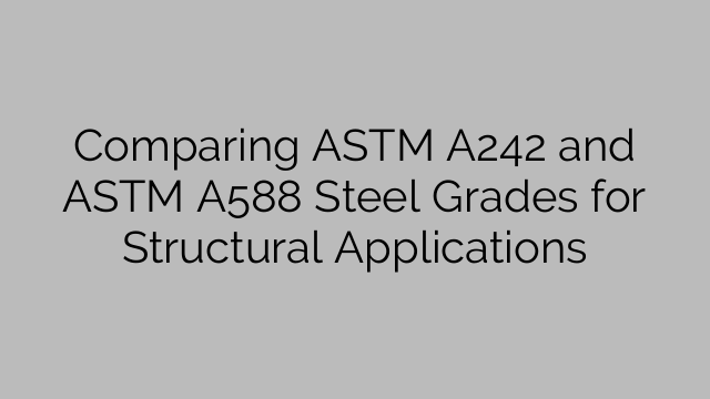 Comparing ASTM A242 and ASTM A588 Steel Grades for Structural Applications