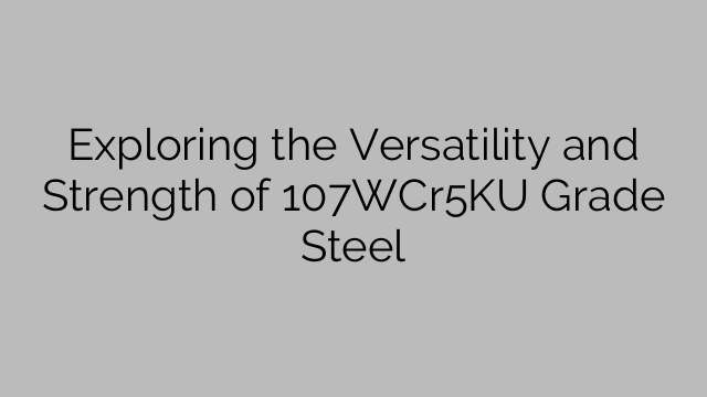 Exploring the Versatility and Strength of 107WCr5KU Grade Steel