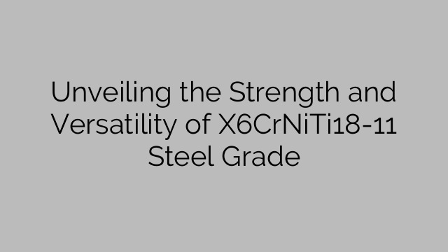 Unveiling the Strength and Versatility of X6CrNiTi18-11 Steel Grade