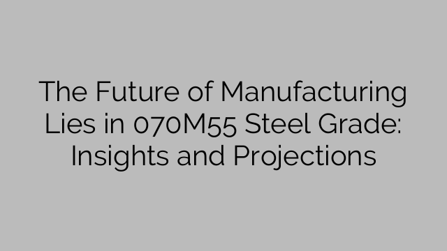 The Future of Manufacturing Lies in 070M55 Steel Grade: Insights and Projections