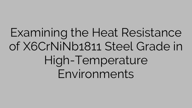 Examining the Heat Resistance of X6CrNiNb1811 Steel Grade in High-Temperature Environments