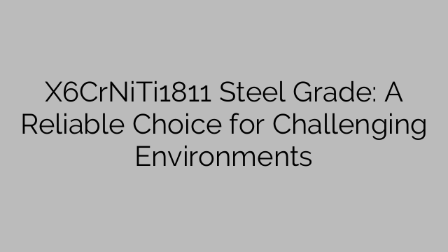 X6CrNiTi1811 Steel Grade: A Reliable Choice for Challenging Environments