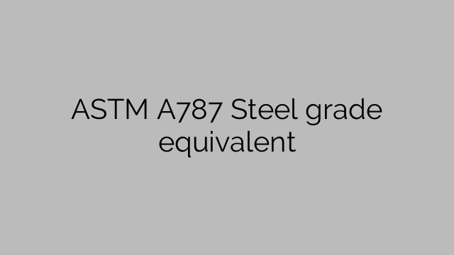 ASTM A787 Steel grade equivalent