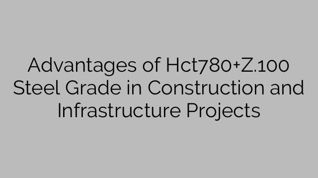 Πλεονεκτήματα του Hct780+Z.100 Steel Grade σε έργα κατασκευών και υποδομών