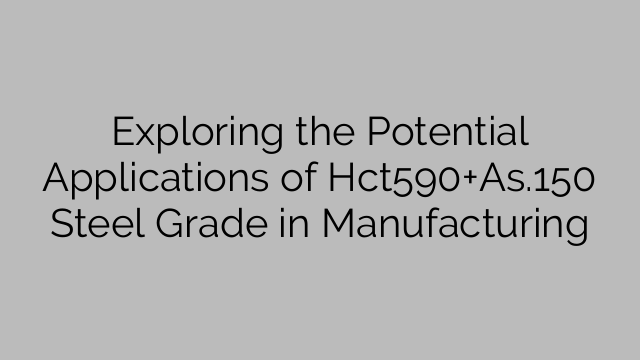 Exploring the Potential Applications of Hct590+As.150 Steel Grade in Manufacturing