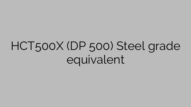 HCT500X (DP 500) Steel grade equivalent