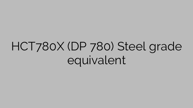 HCT780X (DP 780) Steel grade equivalent