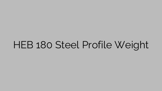 HEB 180 Steel Profile Weight