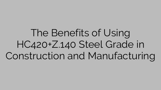 Die voordele van die gebruik van HC420+Z.140 staalgraad in konstruksie en vervaardiging