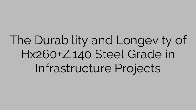 The Durability and Longevity of Hx260+Z.140 Steel Grade in Infrastructure Projects