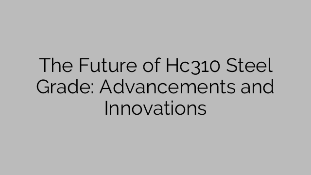 The Future of Hc310 Steel Grade: Advancements and Innovations