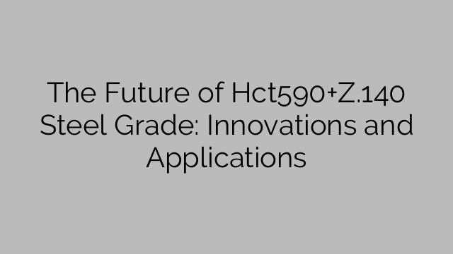 The Future of Hct590+Z.140 Steel Grade: Innovations and Applications