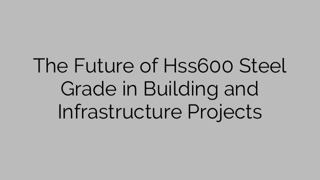 The Future of Hss600 Steel Grade in Building and Infrastructure Projects