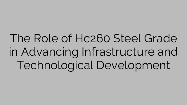 O papel do aço Hc260 no avanço da infraestrutura e do desenvolvimento tecnológico